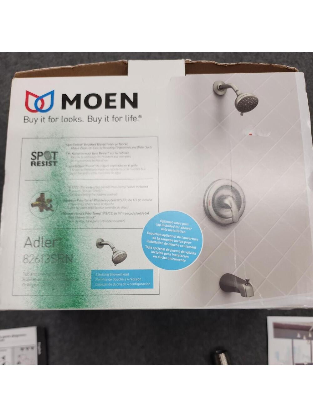 Moen Adler 1 Handle 4 Spray Tub & Shower Faucet Minus Showerhead & Spout